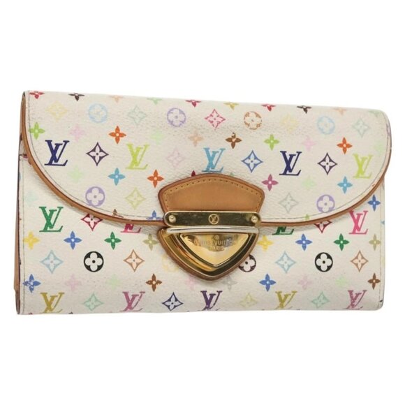 LOUIS VUITTON Multicolor Portefeuille Eugenie Wallet White M60053 Auth 138923 - Picture 1 of 16
